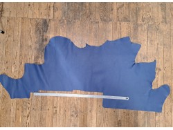 Demi peau de cuir de veau - grainé bleu jeans - maroquinerie - ameublement - cuir en stock