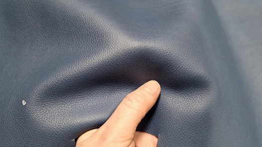 Demi peau de cuir de veau - grainé bleu jeans - maroquinerie - ameublement - Cuirenstock