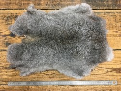 Peau de lapin en poil gris chinchilla - Cuir en Stock