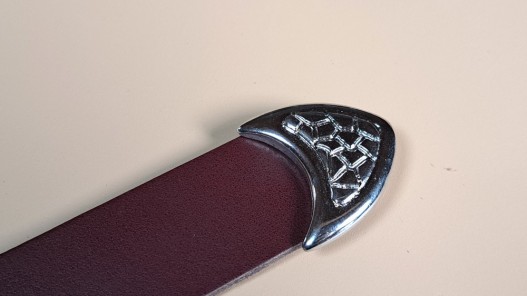 Embellissement - maroquinerie - bout de ceinture motif girafe - 30 mm - nickelé - Cuirenstock