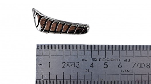 Embellissement - maroquinerie - embout de ceinture DLK - 40 mm - nickelé - cuirenstock