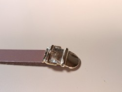 Embellissement - maroquinerie - embout de ceinture boucle - 15 mm - laiton - cuir en stock