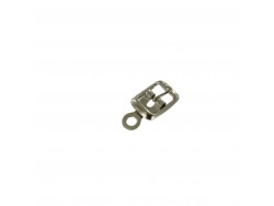 Boucle rectangulaire à rivet - nickelé - 10 mm - ceinture - bouclerie - accessoires - cuirenstock