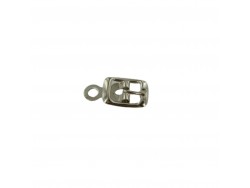 Boucle rectangulaire à rivet - nickelé - 10 mm - ceinture - bouclerie - accessoires - cuir en stock