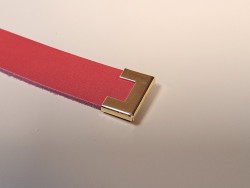 Embellissement - maroquinerie - embout de ceinture boucle - 22 mm - laiton - cuir en stock
