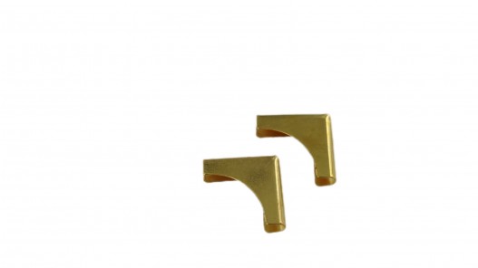 Embellissement - maroquinerie - coin protecteur d'angle - 15 mm - laiton - Cuir en Stock
