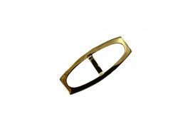Passant rectangulaire ovale réglable - 15 mm - laiton - Cuirenstock