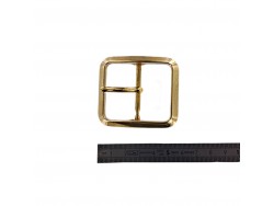 Boucle de ceinture carré- laiton - 40 mm - ceintures - bouclerie - Cuir en stock