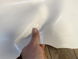 Peau de cuir de chèvre blanc - cuir en stock