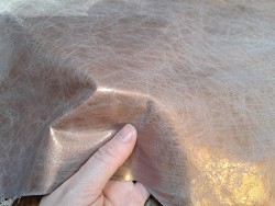 Peau de cuir de chèvre métallisé cuivre -  maroquinerie - cuir en stock