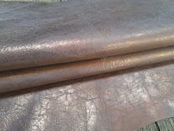 Peau de cuir de chèvre métallisé cuivre -  maroquinerie - Cuirenstock