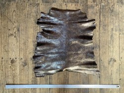 Peau de cuir de chèvre métallisé effet craquelé - bronze - maroquinerie - cuirenstock