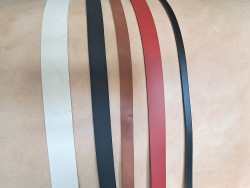 Lot de 5 bandes de cuir - 2ème choix - anses - lanière - ceinture - bracelet - sellerie - Cuirenstock