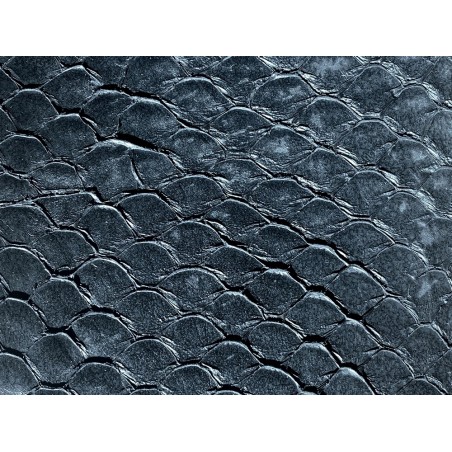 Cuir de poisson Tilapia noir mat maroquinerie bijoux accessoire Cuir en Stock