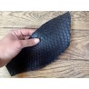 Cuir de poisson Tilapia noir mat maroquinerie bijoux accessoire cuir en stock