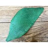 Cuir de poisson Tilapia vert mat maroquinerie bijoux accessoire Cuir en stock