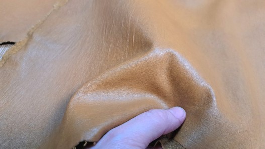 Lot de 3 peaux de cuir stretch identiques - jaune - Cuir en stock