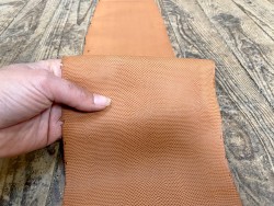 Peau de cuir de karung - Cuir exotique - serpent - Abricot mat - Cuirenstock