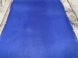 Peau de cuir de karung - Cuir exotique - serpent - Bleu lavande mat - cuir en stock
