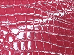 Cuir de crocodile véritable - rose saumon - maroquinerie bijoux - Cuir en Stock