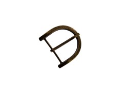 Boucle de ceinture demi-ovale - bronze - 40 mm - bouclerie - accessoire - cuirenstock