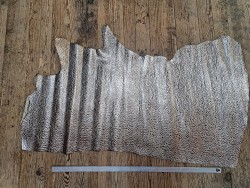 Peau de veau métallisée effet crocodile - Bronze - maroquinerie - accessoire - Cuir en stock