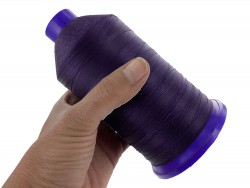 Cône - bobine - fils violet - DMC n°60 - couture machine cuir - Cuir en stock