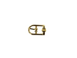 Petite boucle effet ceinture - laiton - 9 mm - Cuir en Stock