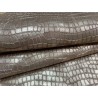 Peau de veau velours métallisé grain croco - Brun - Maroquinerie - Cuir en Stock