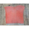 Peau de veau velours tissé - corail - maroquinerie - Cuir en stock