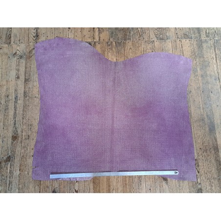 Peau de veau velours tissé - lilas - maroquinerie - Cuir en Stock