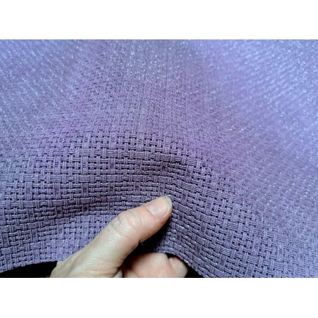 Peau de veau velours tissé - lilas - maroquinerie - Cuir en stock