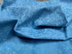 Peau de veau velours camouflage - pailleté turquoise - maroquinerie - Cuir en Stock