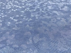 Peau de veau velours camouflage - pailleté bleu jeans - maroquinerie - Cuir en stock