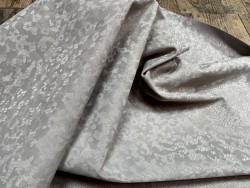 Peau de veau velours camouflage - pailleté gris perle - maroquinerie - Cuir en Stock