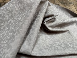 Peau de veau velours camouflage - pailleté gris perle - maroquinerie - Cuir en Stock