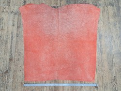 Peau de veau velours pailleté lin - corail - maroquinerie - cuirenstock