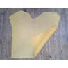 Peau de veau velours pailleté lin - jaune - maroquinerie - Cuir en Stock