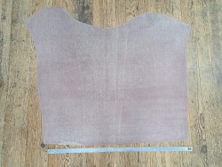 Peau de veau velours pailleté lin - vieux rose - maroquinerie - Cuir en stock