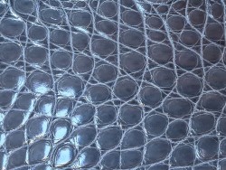 Morceau de cuir exotique - cuir de crocodile véritable- gris - bijoux et accessoires - Cuir en Stock