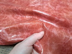 Demi peau de cuir de vachette pullup brique - maroquinerie - ameublement - Cuir en Stock
