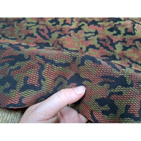 Peau de veau velours camouflage métallisé - doré rouge- maroquinerie - Cuir en Stock