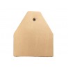 Etiquette de bagage en cuir naturel - triangulaire 7.5cm x 6.5cm - Cuir en Stock