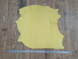 Peau de cuir d'agneau - jaune citron - maroquinerie - accessoire - cuirenstock