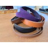 Lot de 5 bandes de cuir - 2ème choix - anses - lanière - ceinture - bracelet - sellerie - Cuir en stock