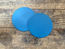 Les dessous de verre en cuir bleu lagon - décoration et accessoire mode - Cuirenstock