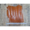 Peau de cuir de veau façon lézard - cognac - maroquinerie - décoration - Cuir en stock