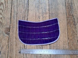 Morceau de cuir crocodile véritable - violet - cuirenstock