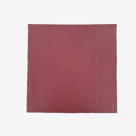 Morceau de cuir carré 27cm x 27cm - sangria - prêt à l'emploi Cuir en Stock