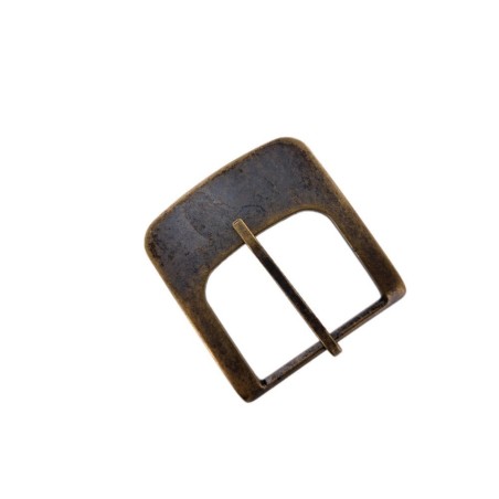 Boucle de ceinture carrée plateforme - bronze - 45 mm - bouclerie - accessoire - Cuir en stock